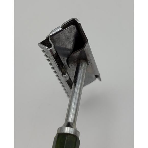 Vintage 1930s–1950s Keen Kutter Safety Razor Green Bakelite Handle Double Edge - Picture 10 of 16